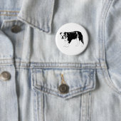 Badge Rond 5 Cm Attitude de bouledogue, impact simple (En situation)