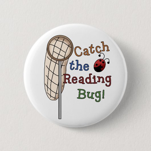 Badge Rond 5 Cm Attraper le bogue de lecture (Devant)