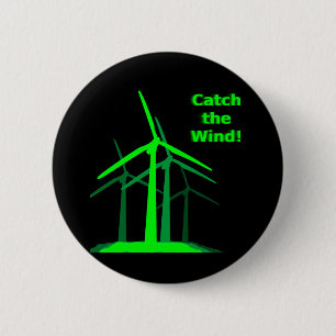 Badge Rond 5 Cm Attrapez le vent ! Bouton