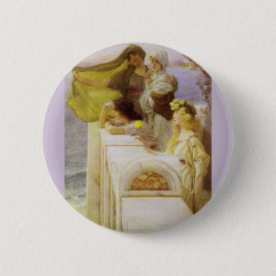 Badge Rond 5 Cm Au berceau d'Aphrodite par Sir Lawrence Alma Tadem