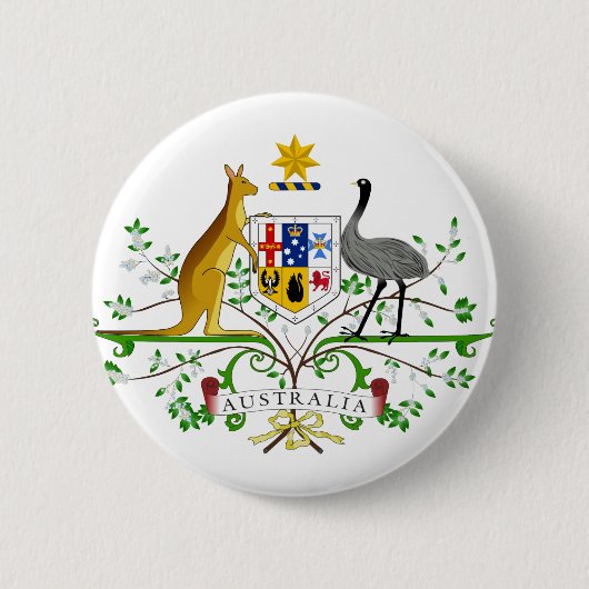 Badge Rond 5 Cm AU de l'Australie (Devant)