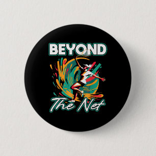 Badge Rond 5 Cm Au-Delà Du Net Joueur Badminton Leisurewe Athlétiq