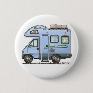 Badge Rond 5 Cm Au-dessus du bouton du campeur rv de cabine