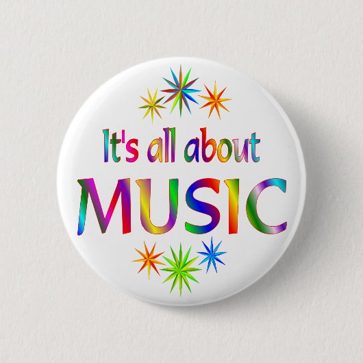 Badge Rond 5 Cm Au sujet de la musique (Devant)