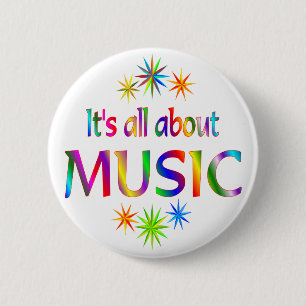 Badge Rond 5 Cm Au sujet de la musique