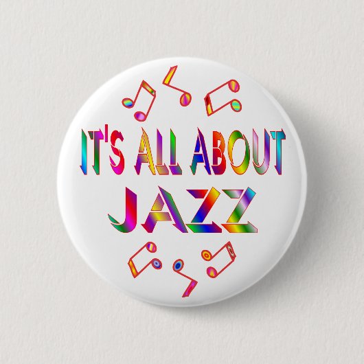 Badge Rond 5 Cm Au sujet du jazz (Devant)