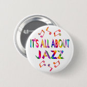 Badge Rond 5 Cm Au sujet du jazz (Devant & derrière)