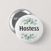 Badge Rond 5 Cm Auberge Eucalyptus Douche nuptiale Cadeaux Mariage (Devant & derrière)