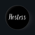 Badge Rond 5 Cm Auberges minimaliste douche nuptiale Cadeaux Maria<br><div class="desc">Belle calligraphie,  bouton Hostess minimaliste. Parfait pour les faveurs de mariage,  douche nuptiale. Vous pouvez le personnaliser avec votre nom.</div>