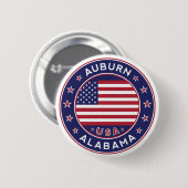 Badge Rond 5 Cm Auburn, Alabama (Devant & derrière)