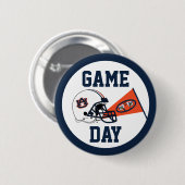 Badge Rond 5 Cm Auburn University Jeu Day (Devant & derrière)