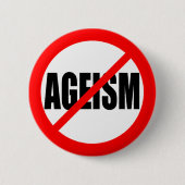 BADGE ROND 5 CM "AUCUN ÂGISME " (Devant)