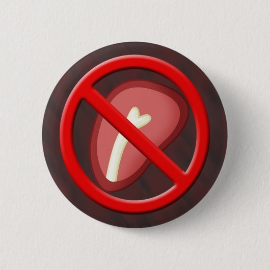 Badge Rond 5 Cm Aucun bouton 02 de viande (Devant)