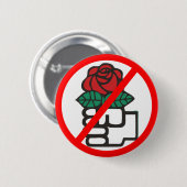 Badge Rond 5 Cm Aucun bouton de socialisme Democratic (Devant & derrière)
