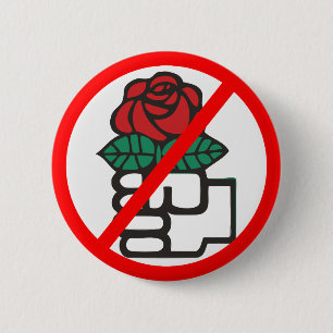 Badge Rond 5 Cm Aucun bouton de socialisme Democratic