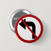 BADGE ROND 5 CM AUCUN BOUTON DE VIRAGE À GAUCHE (Devant & derrière)