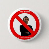 Badge Rond 5 Cm Aucun bouton d'Obama (Devant)