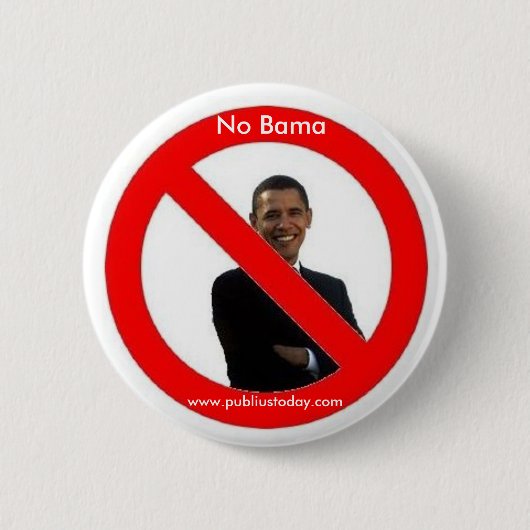 Badge Rond 5 Cm Aucun bouton d'Obama (Devant)
