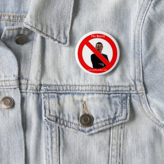 Badge Rond 5 Cm Aucun bouton d'Obama (En situation)