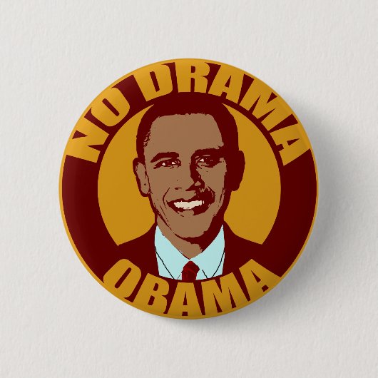 Badge Rond 5 Cm Aucun bouton d'Obama de drame (Devant)