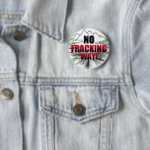 Badge Rond 5 Cm aucun bouton fracking (En situation)