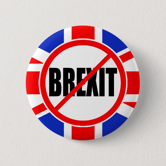 BADGE ROND 5 CM "AUCUN BREXIT " (Devant)