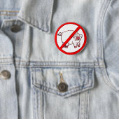 Badge Rond 5 Cm Aucun cercle de porcs (En situation)