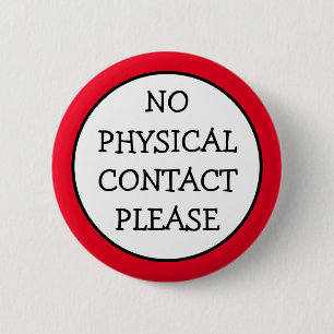 Badge Rond 5 Cm Aucun contact physique