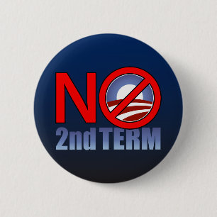 Badge Rond 5 Cm AUCUN d'Obama terme en second lieu