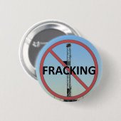 Badge Rond 5 Cm Aucun Fracking (Devant & derrière)