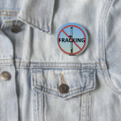 Badge Rond 5 Cm Aucun Fracking (En situation)