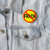 Badge Rond 5 Cm Aucun Fracking (En situation)