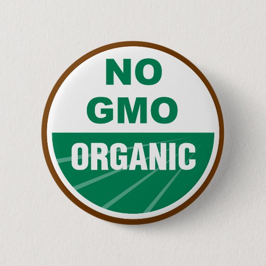 Badge Rond 5 Cm Aucun GMO organique (Devant)