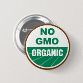 Badge Rond 5 Cm Aucun GMO organique (Devant & derrière)