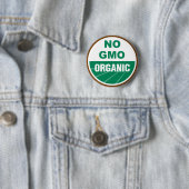 Badge Rond 5 Cm Aucun GMO organique (En situation)