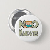 Badge Rond 5 Cm Aucun mandat (Devant & derrière)
