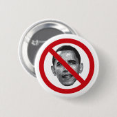 Badge Rond 5 Cm Aucun Obama (Devant & derrière)