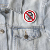 Badge Rond 5 Cm Aucun Obama (En situation)