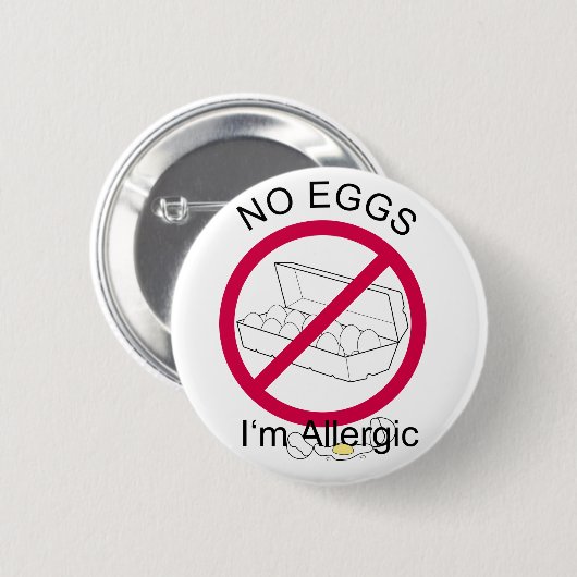 Badge Rond 5 Cm Aucun oeuf (Devant & derrière)