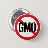 Badge Rond 5 Cm Aucun OGM Aliments génétiquement modifiés (Devant & derrière)