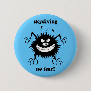 Badge Rond 5 Cm aucun parachutisme de crainte