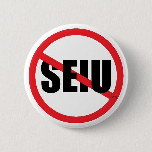 Badge Rond 5 Cm Aucun SEIU (Devant)
