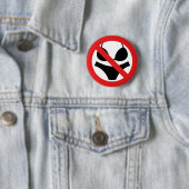 Badge Rond 5 Cm Aucun signe de maillot de bain (En situation)
