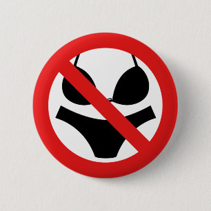 Badge Rond 5 Cm Aucun signe de maillot de bain