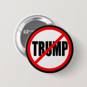 BADGE ROND 5 CM "AUCUN TRUMP (Devant & derrière)