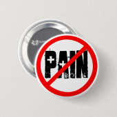 Badge Rond 5 Cm Aucune copie de symbole, douleur (Devant & derrière)