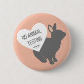 Badge Rond 5 Cm Aucune expérimentation animale (Devant)
