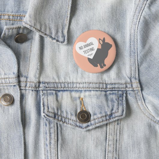 Badge Rond 5 Cm Aucune expérimentation animale (En situation)