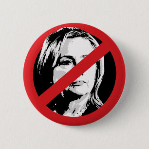 BADGE ROND 5 CM AUCUNE HILLARY