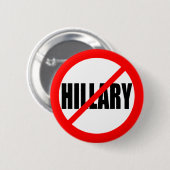 Badge Rond 5 Cm "AUCUNE HILLARY" 2,25 pouces (Devant & derrière)